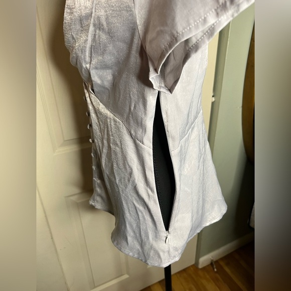 HYFVE Elegant silver-gray Blouse with side zipper - Picture 4 of 6